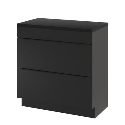 Cadelia badeværelsesbordplade 80 x 45,5 cm mat-sort