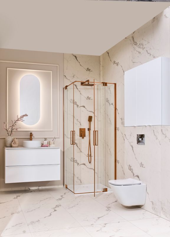Badeværelsesbordplade Carrara 100,4x45,3x2 cm Hvid/Grå | 5904003959707