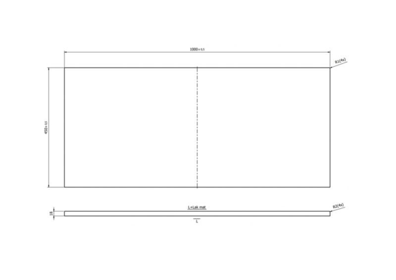 Badeværelsesbordplade Mille 100x45 cm Kasjmir | 5901771129387