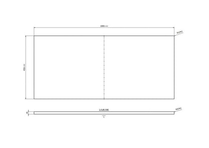 Badeværelsesbordplade Mille 100x45 cm Kasjmir | 5901771129387