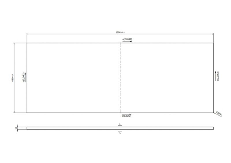 Badeværelsesbordplade Mille 120 x 45 cm Eg Brun Mat