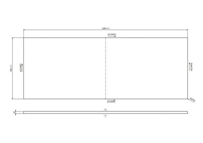Badeværelsesbordplade Mille 120 x 45 cm Eg Brun Mat