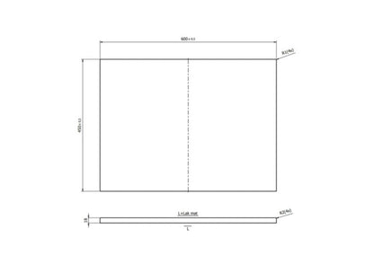 Badeværelsesbordplade Mille 60 x 45 cm Eg Mat