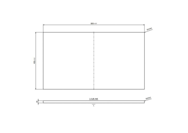 Badeværelsesbordplade Universal 80 x 45 cm Eg Brun Mat