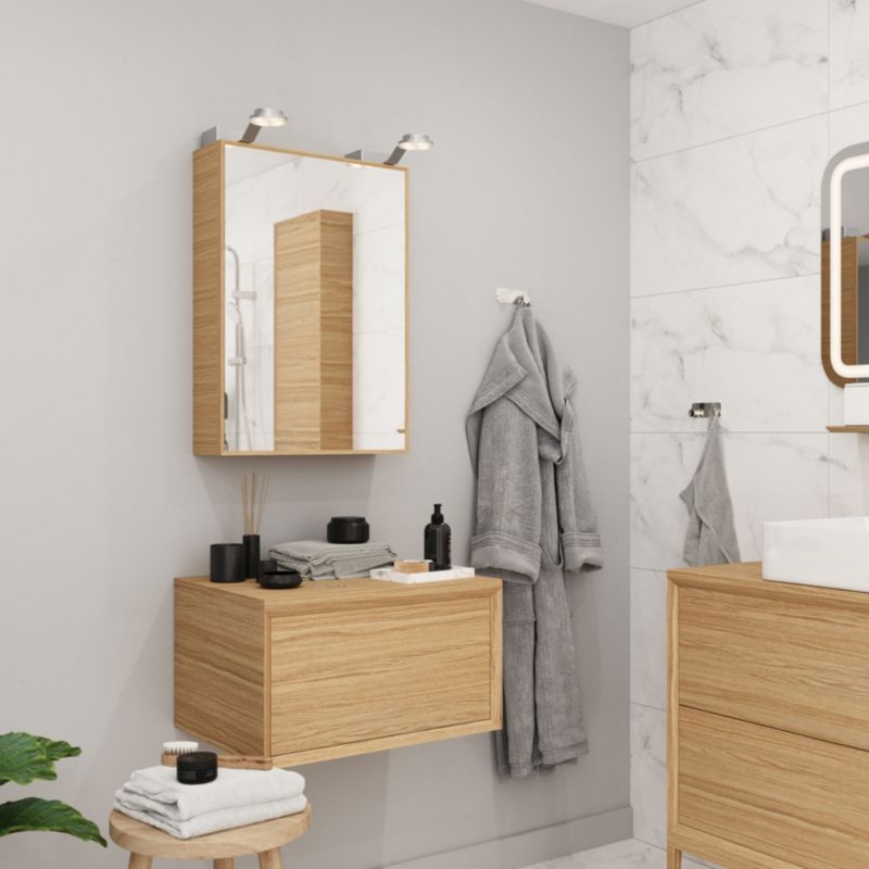 GoodHome Avela badeværelsesbordplade 60 cm i eget finér