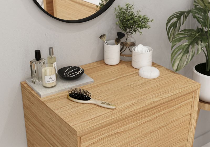 GoodHome Avela badeværelsesbordplade 60 cm i eget finér