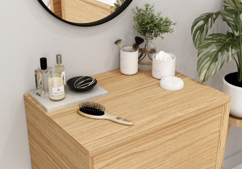 GoodHome Avela badeværelsesbordplade 60 cm i eget finér