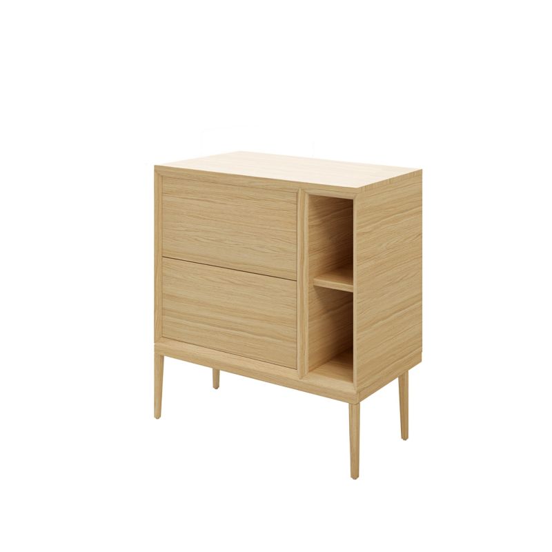 GoodHome Avela badeværelsesbordplade 80 cm i egetræsfinér
