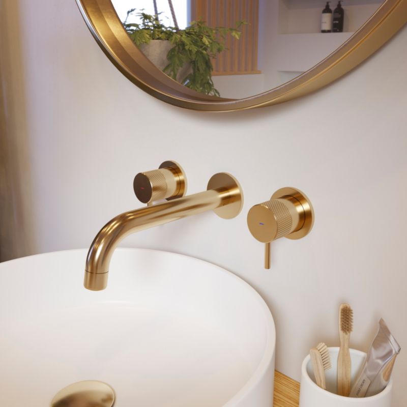 GoodHome Avela badeværelsesbordplade 80 cm i egetræsfinér