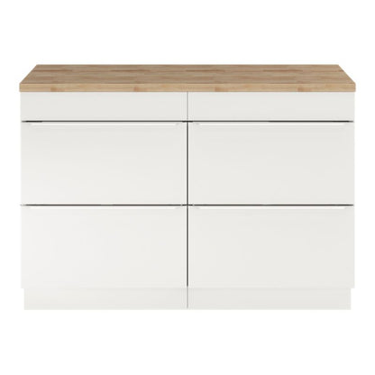 GoodHome Hartland badeværelsesbordplade 120,5 cm massiv eg