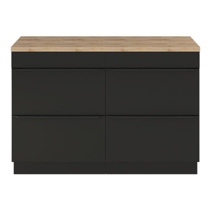 GoodHome Hartland badeværelsesbordplade 120,5 cm massiv eg