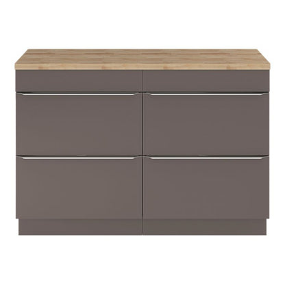 GoodHome Hartland badeværelsesbordplade 120,5 cm massiv eg