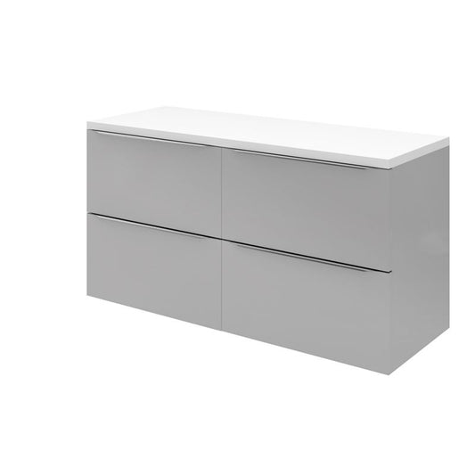 GoodHome Marloes badeværelsesbordplade 45 x 120 cm hvid lak