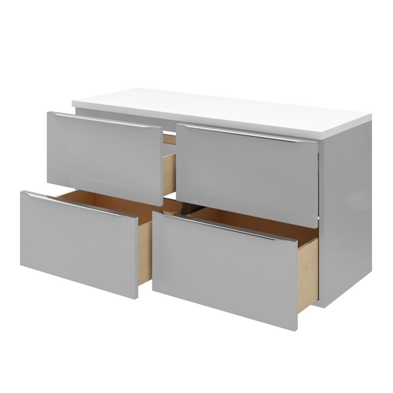 GoodHome Marloes badeværelsesbordplade 45 x 120 cm hvid lak