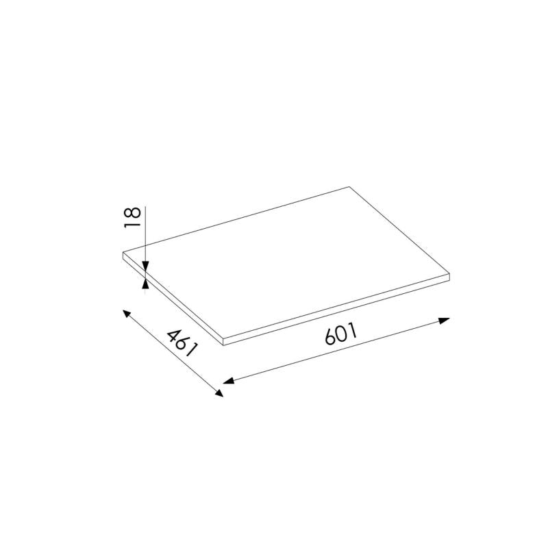 Badeværelsesbordplade Listrado 60 x 46,1 x 2,2 cm Kasmir