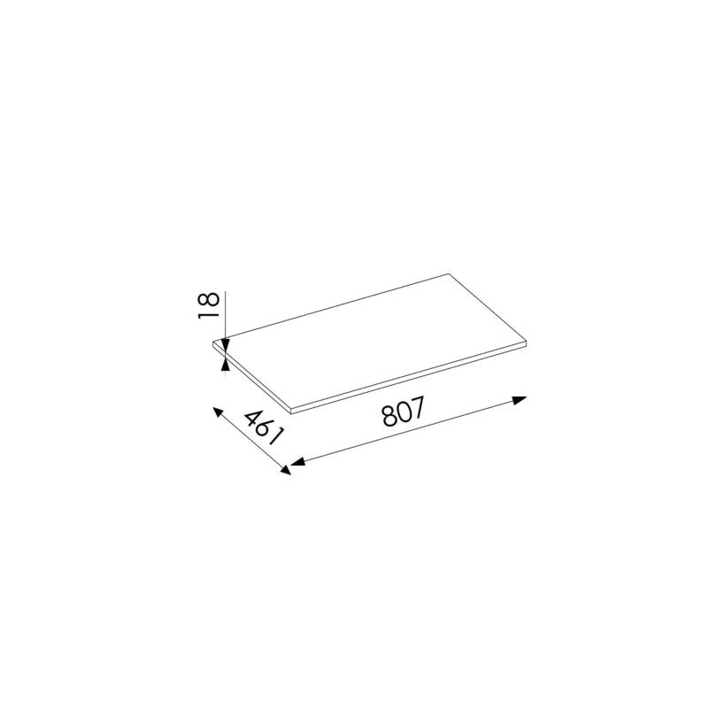 Badeværelsesbordplade Listrado 80,7 x 46,1 x 1,8 cm Kasmir