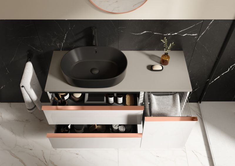 Roca Style badeværelsesbordplade 120 x 46,4 cm i fume PVC