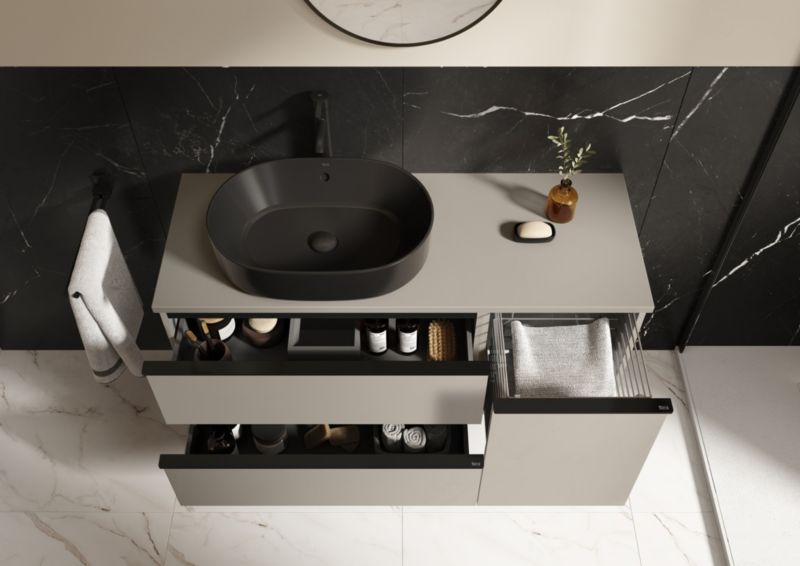 Roca Style badeværelsesbordplade 120 x 46,4 cm i fume PVC
