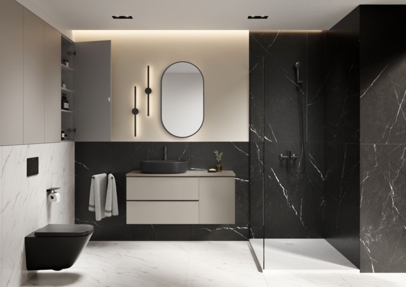 Roca Style badeværelsesbordplade 120 x 46,4 cm i fume PVC