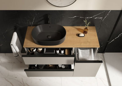 Roca Style badeværelsesbordplade 120 x 46,4 cm i lys egetræ PVC