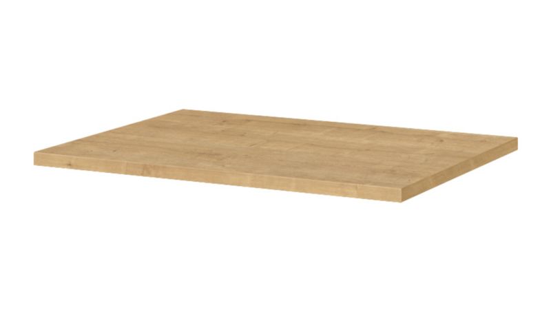 Badeværelsesbordplade 60,4 x 46,4 cm Lys Eg MDF Højglans