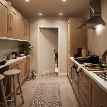 GoodHome Alpinia skjulepanel til køkkenskab med hårde hvidevarer 59,7 x 11,5 cm i egetræ