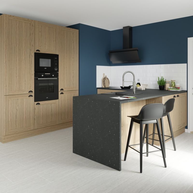 GoodHome Alpinia skjulepanel til køkkenskab med hårde hvidevarer 59,7 x 11,5 cm i egetræ