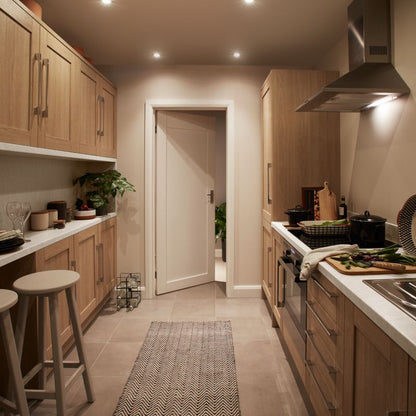 GoodHome Alpinia skjulepanel til køkkenskab med hårde hvidevarer 59,7 x 5,8 cm egetræ
