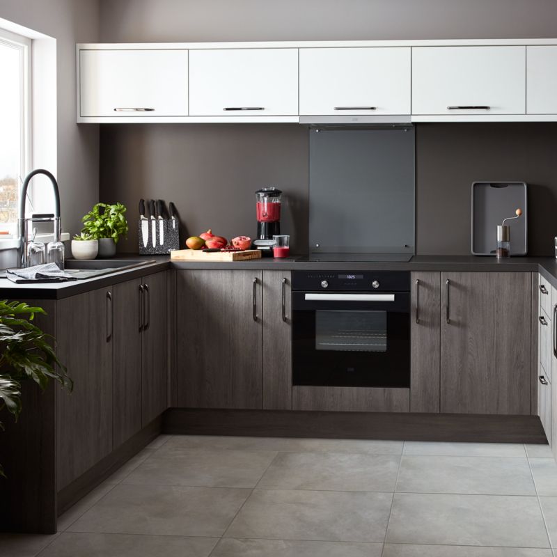 GoodHome Chia skjulepanel til køkkenskab med hårde hvidevarer 59,7 x 11,5 cm grå eg