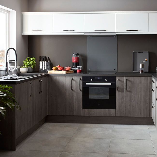 GoodHome Chia skjulepanel til køkkenskab med hårde hvidevarer 59,7 x 11,5 cm grå eg