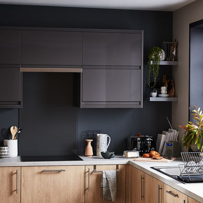 GoodHome Garcinia skjulepanel til køkkenskab med hårde hvidevarer 59,7 x 11,5 cm antracit