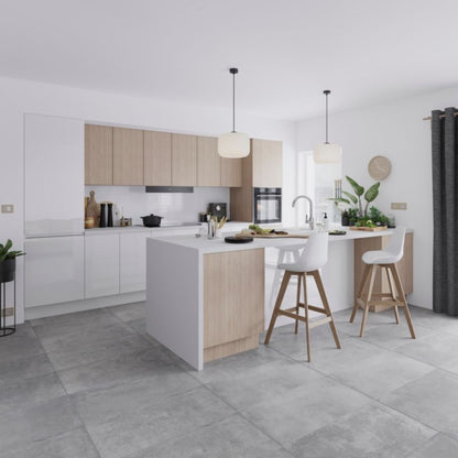 GoodHome Garcinia maskeringspanel til køkkenskab med hvidevarer 59,7 x 11,5 cm i hvid højglans