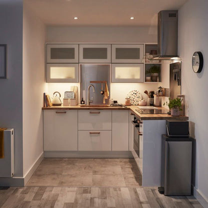 GoodHome Stevia skjuleliste til køkkenskab med hvidevarer 60 x 11,5 cm i hvid højglans