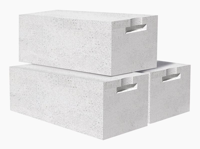 Gasbetonblok 24x24x59 cm Hvid med Greb