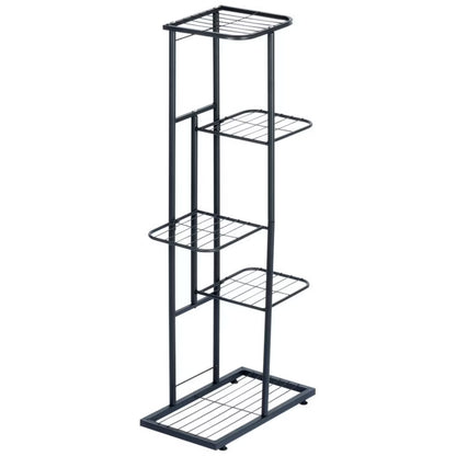 Blomsteropsats 5-Niveauer 44x23x96 cm Sort Metal