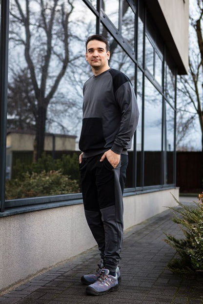Unisex arbejdsbluse NEO TOOLS L COMFORT, grå-sort, 1 stk.