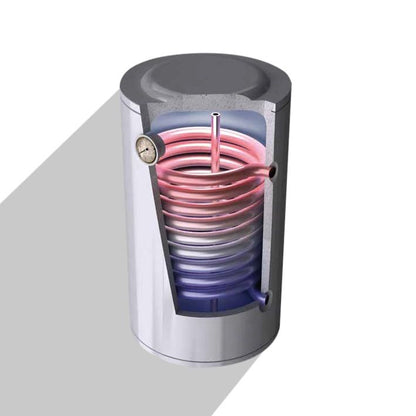 Vandvarmer med Spiral 50 Liter Hvid
