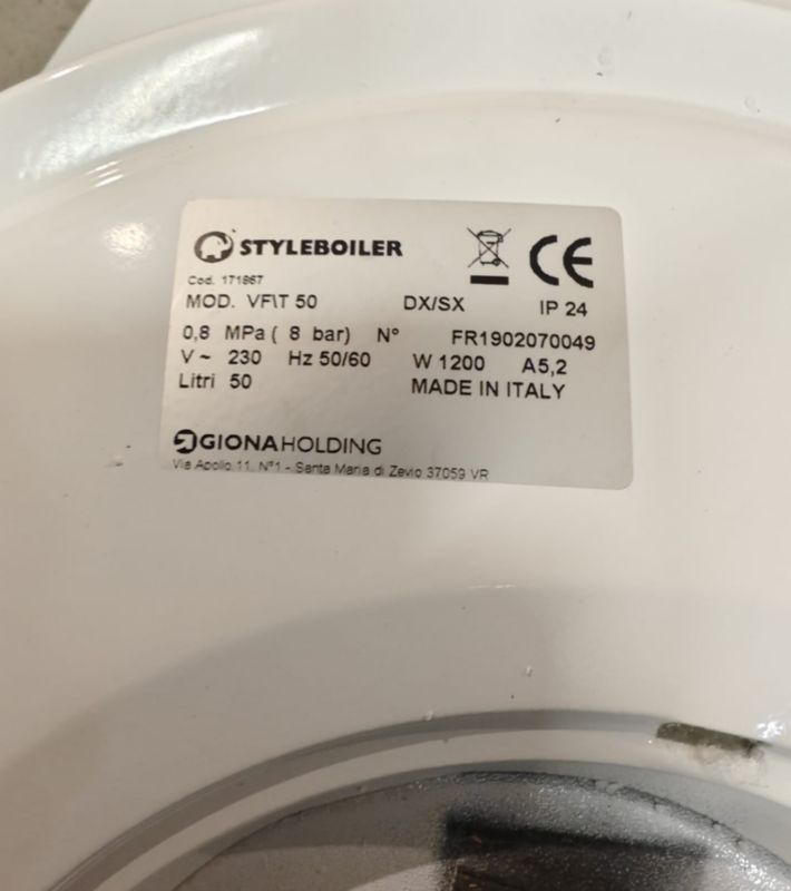 Vandvarmer 50 Liter med Spiral og Elpatron