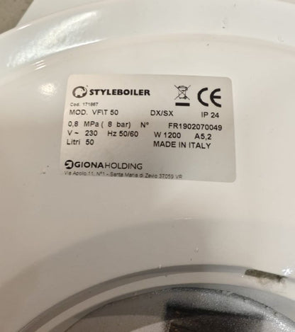 Vandvarmer 50 Liter med Spiral og Elpatron