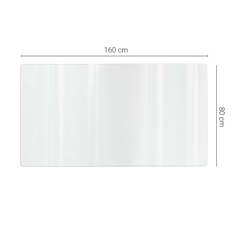 Bordbeskytter 160x80 cm Transparent Blød Glas