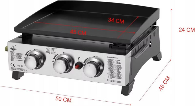 Bordgasgrill Austin III 50x48 cm 7,5 kW