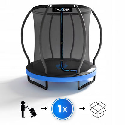 Børnetrampolin 140 cm med Indvendigt Sikkerhedsnet Blå