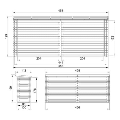 Brændely M203 4 m² Natur Træ