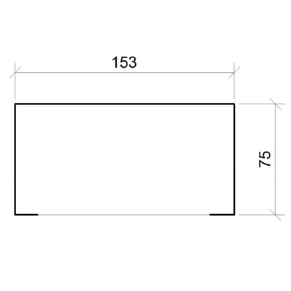 Brændely M980-1 75x153 cm 1,14 m² Natur