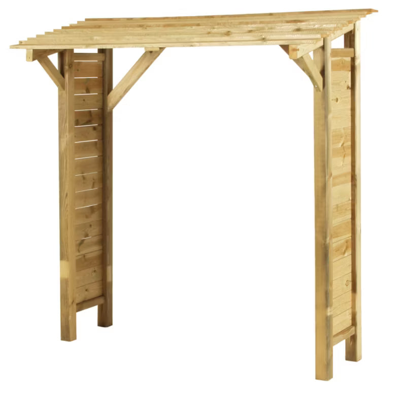 Brændely Vægmonteret 150x45x185 cm Natur Træ