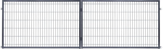 Dobbeltdørs panelport 400 x 120 cm i antracit