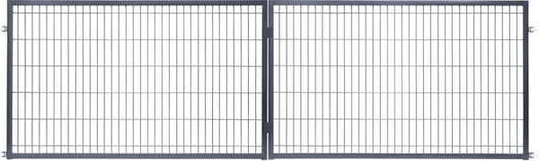 Dobbeltdørs panelport 400 x 120 cm i antracit