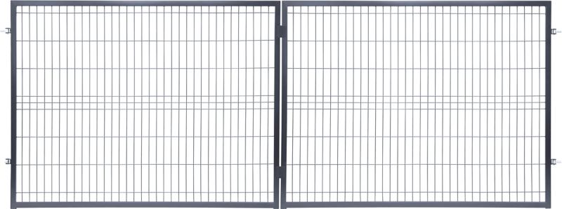 Dobbeltdørspanelport 400 x 150 cm i antracit