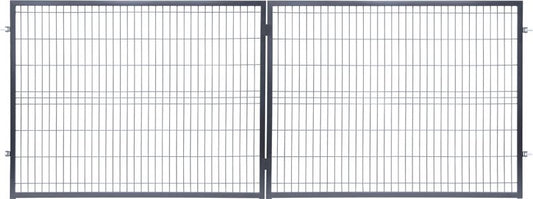 Dobbeltdørspanelport 400 x 150 cm i antracit