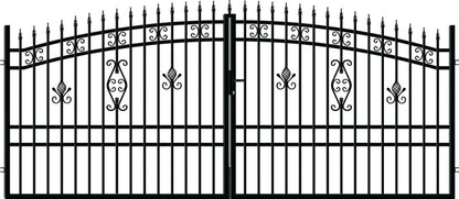 Tofløjet indkørselsport Polargos Alicja 2 400 x 175 cm